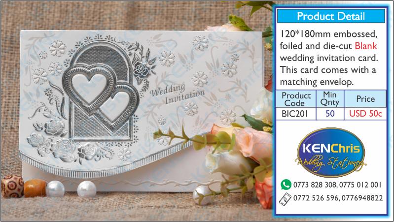 Blank Wedding Invitation Cards