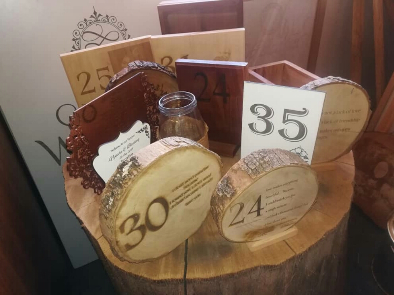 Wooden and Acrylic Table Numbers