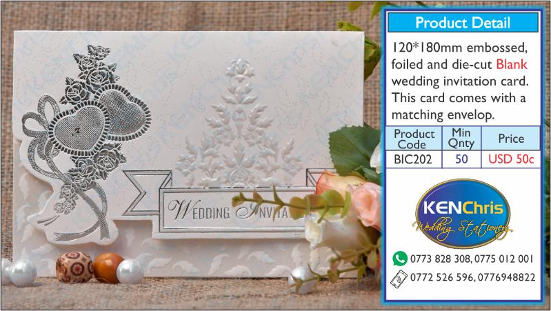 Blank Wedding Invitation Cards