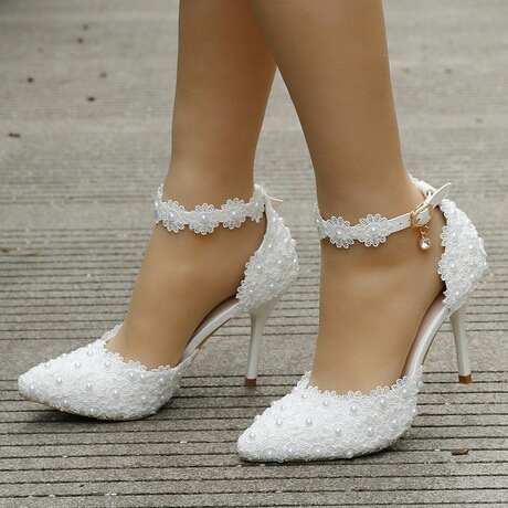 White Wedding Stilettos