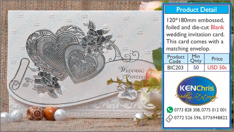 Blank Wedding Invitation Cards