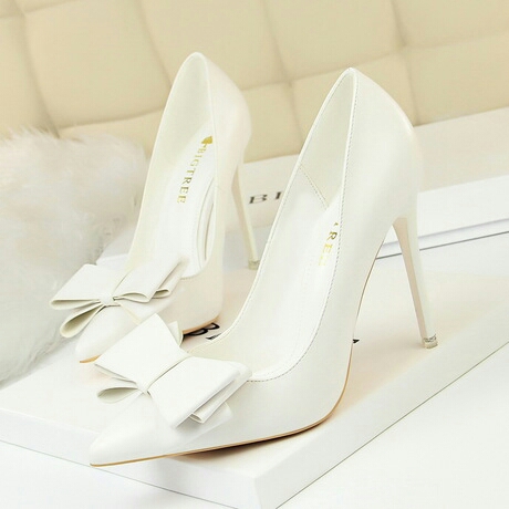 White Wedding Stilettos